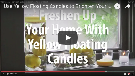 Decorate Using Yellow Floating Candles!