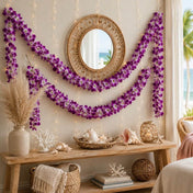 Purple Orchid Flower Leis Set of 12 - thumbnail number 7