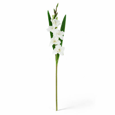Gladiolus Flower Spray Cream White 33"