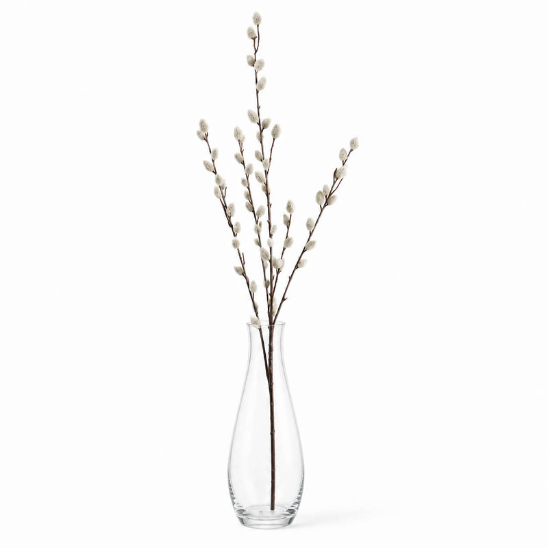 Pussy willow branches in a clear glass vase - thumbnail number 2