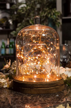 Fairy Lights Strand 60" Warm White with Copper Wire (30 bulbs), Battery-Operated