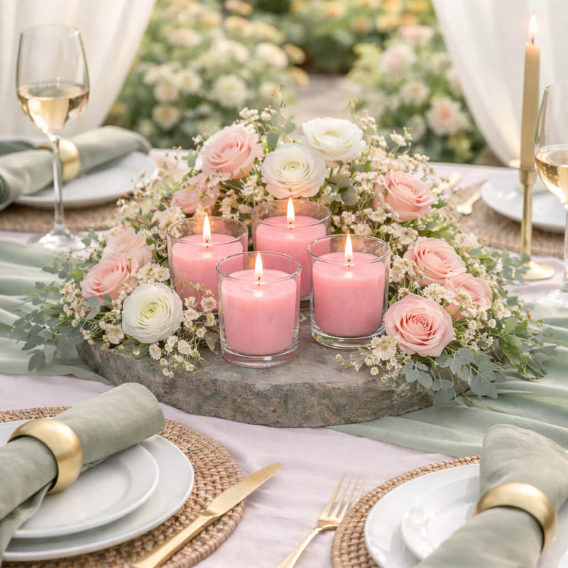 Richland Votive Candles & Eastland Clear Votive Holders Set of 12 - thumbnail number 54