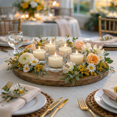 Richland Clear Cup Tealight Candles Ivory Vanilla Scented Set of 50 - thumbnail number 5
