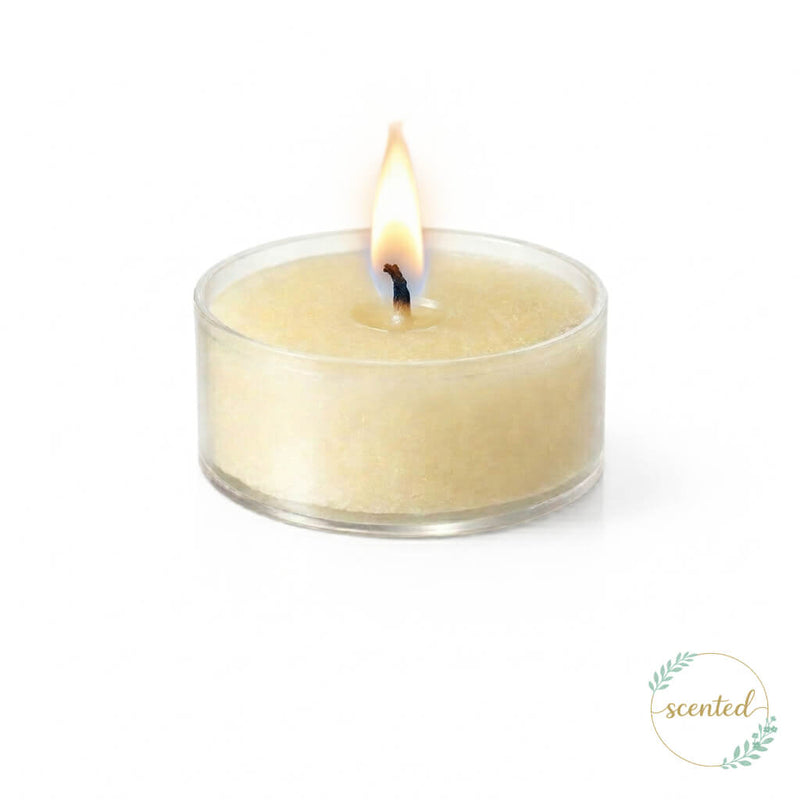 Richland Clear Cup Tealight Candles Ivory Vanilla Scented Set of 50 - thumbnail number 2