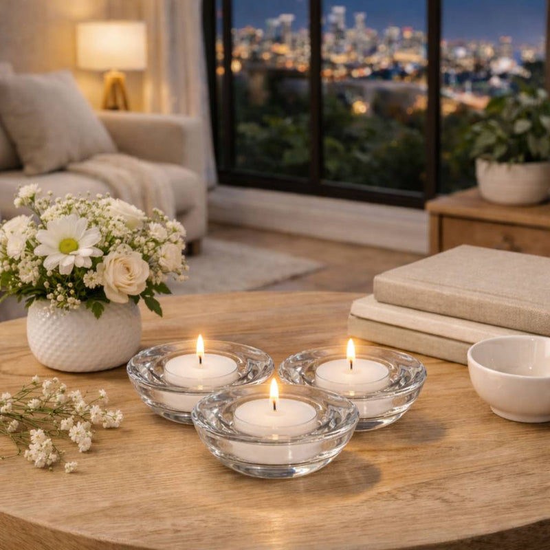 Richland Clear Cup Extended Burn Tealight Candles White Unscented Set of 400 - thumbnail number 6
