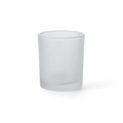 Frosted glass votive holder on white background - thumbnail number 1