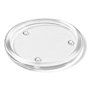 8" Round Glass Pillar Plate on a white background - thumbnail number 1