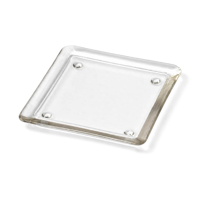 Eastland Square Glass Pillar Plate 5" Set of 36 - thumbnail number 1