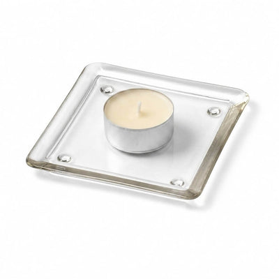 Eastland Square Glass Pillar Plate 5" Set of 36 - thumbnail number 4