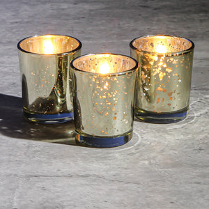 Richland Metallic Gold Mercury Votive Holders