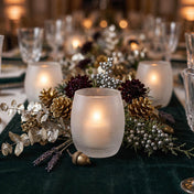 Eastland Grande Hurricane Votive Candle Holder Frosted Set of 12 - thumbnail number 5