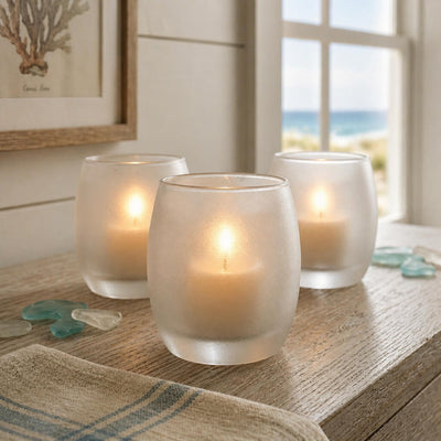 Eastland Grande Hurricane Votive Candle Holder Frosted Set of 12 - thumbnail number 8