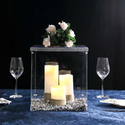 Acrylic 12" Clear Pedestal Riser – Transparent Display Box with Interchangeable Lid and Base - thumbnail number 2