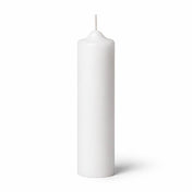 White vigil candle on white background - thumbnail number 1