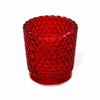 Richland Votive Holder Hobnail Red Set of 12
