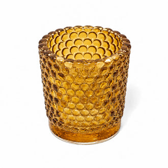 Richland Votive Holder Hobnail Amber Set of 12