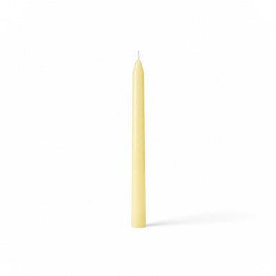 Ivory taper candle isolated on white background - thumbnail number 1