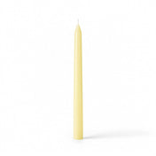Single ivory taper candle on white backdrop - thumbnail number 1