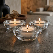 Eastland Chunky Tealight Candle Holder Clear Set of 12 - thumbnail number 7