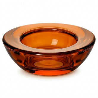 Eastland Chunky Tealight Candle Holder Amber Set of 12