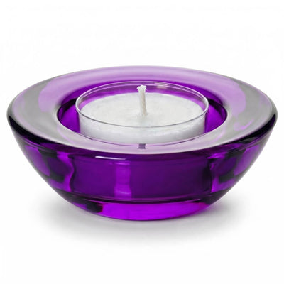 Eastland Chunky Tealight Candle Holder Purple Set of 12 - thumbnail number 2