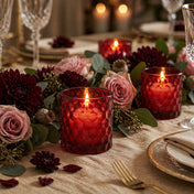 Richland Red Chunky Honeycomb Glass Votive & Tealight Holder Set of 12 - thumbnail number 6
