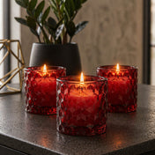 Richland Red Chunky Honeycomb Glass Votive & Tealight Holder Set of 12 - thumbnail number 9