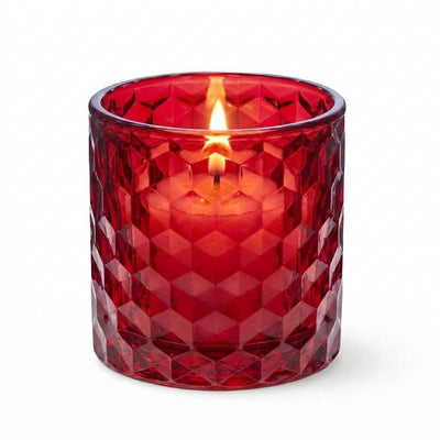 Richland Red Chunky Honeycomb Glass Votive & Tealight Holder Set of 12 - thumbnail number 5