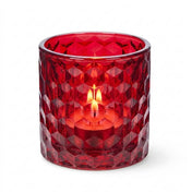 Richland Red Chunky Honeycomb Glass Votive & Tealight Holder Set of 12 - thumbnail number 3
