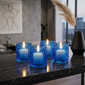 Richland Blue Chunky Honeycomb Glass Votive & Tealight Holder Set of 12 - thumbnail number 9