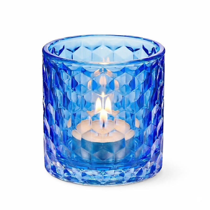 Richland Blue Chunky Honeycomb Glass Votive & Tealight Holder Set of 12 - thumbnail number 5
