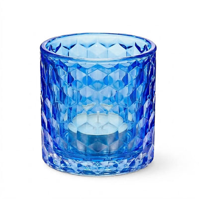 Richland Blue Chunky Honeycomb Glass Votive & Tealight Holder Set of 12 - thumbnail number 4