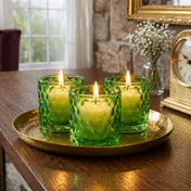 Richland Green Chunky Honeycomb Glass Votive & Tealight Holder Set of 12 - thumbnail number 10