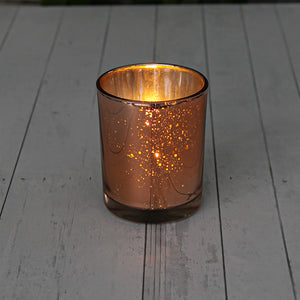 Richland Votive Holder Grande Rose Gold Mercury