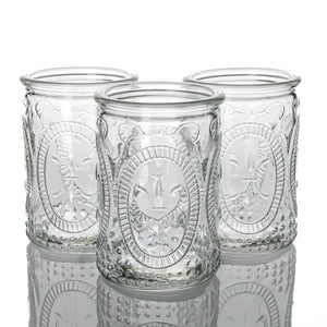 Richland Candle Holder and Vase Textured Glass Tall