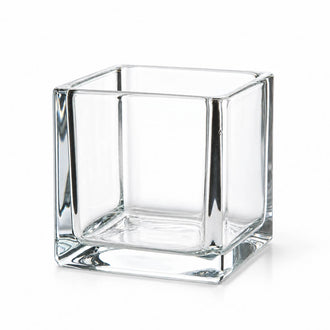 Richland Square Glass Cube Vase 4"