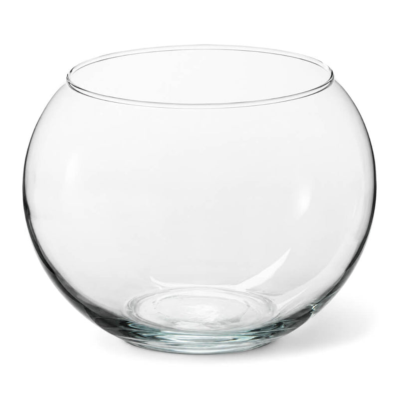 12" clear glass bubble vase on a white backdrop - thumbnail number 1