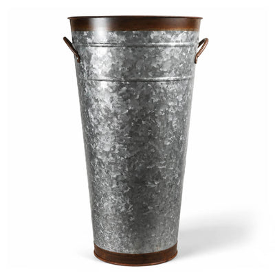 Two Tone 18" French Flower Market Bucket with Handles