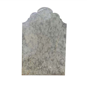 Elegant Standing Metal Placard Sign 9" x 14" Zinc