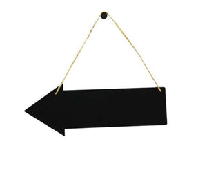 Hanging Metal Chalkboard Arrow 15" Double-Sided