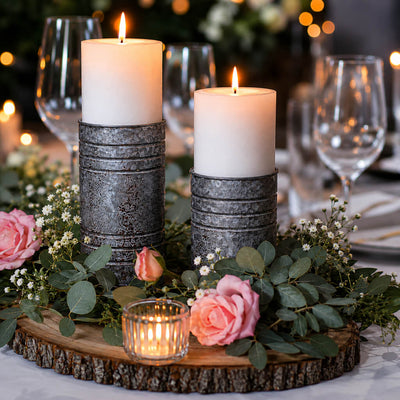 Zinc Cylinder Vase & Pillar Candle Holder 6" - thumbnail number 6