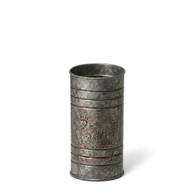 Zinc Cylinder Vase & Pillar Candle Holder 6"