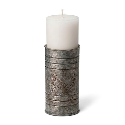 Zinc Cylinder Vase & Pillar Candle Holder 6" - thumbnail number 2