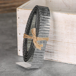 Corrugated Tin Metal Ribbon 1in x 15ft