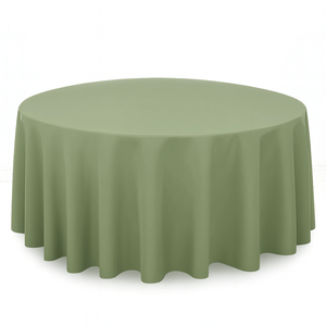 Premium Polyester Round Tablecloth 120" - 220GSM - By TCF Linen