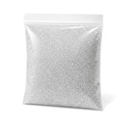German Glitter Glass Clear 1 lb bag - thumbnail number 2