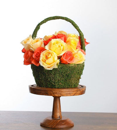 Preserved Natural Moss Basket 12" - thumbnail number 2
