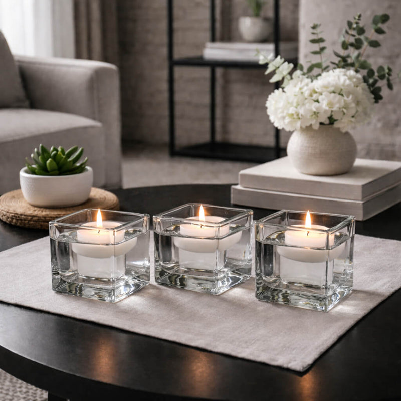 Richland Floating Candles 3" White Set of 24 - thumbnail number 4
