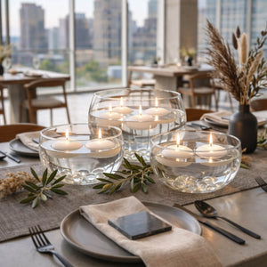 Richland Floating Candles 3" Light Ivory Set of 12