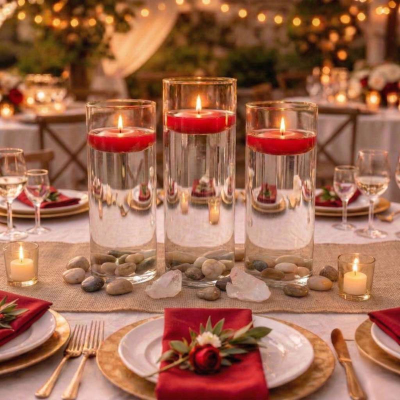 Richland Floating Candles 3" Red Set of 24 - thumbnail number 5